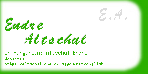 endre altschul business card